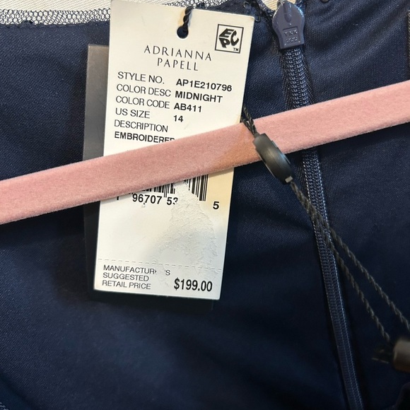 NWT Adrianna Papell Midnight Bell Sleeve Sequin Dress - Picture 4 of 6